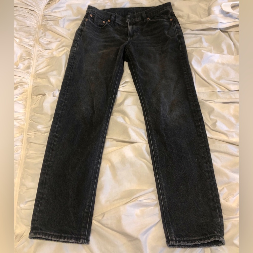 Black American Eagle Strigid Mom Jean 4S